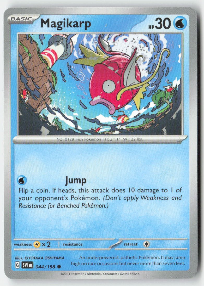 Magikarp 044/198 Regular Scarlet & Violet Moderately Played, Front
