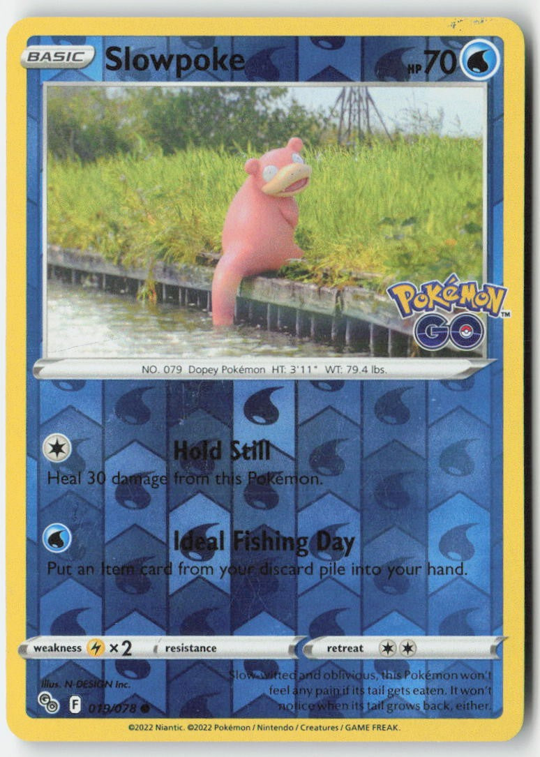 Slowpoke 019/78 Reverse Holo Pokémon GO Moderately Played
