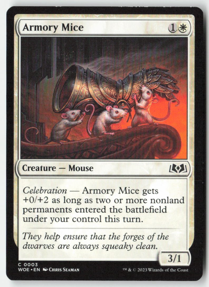 Armory Mice WOE 3 Common Moderately Played