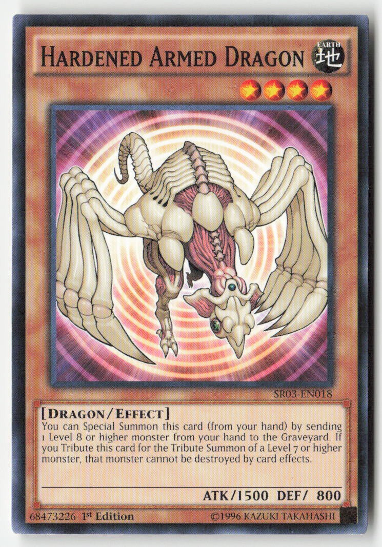 Hardened Armed Dragon SR03-EN018 1st Edition Common Moderately Played