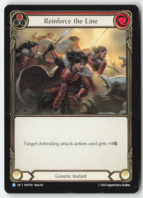 Reinforce the Line (Red) #HVY219 - Heavy Hitters - Flesh and Blood - Rare - Near Mint