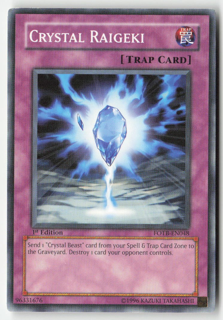Crystal Raigeki FOTB-EN048 1st Edition Common Moderately Played, Front