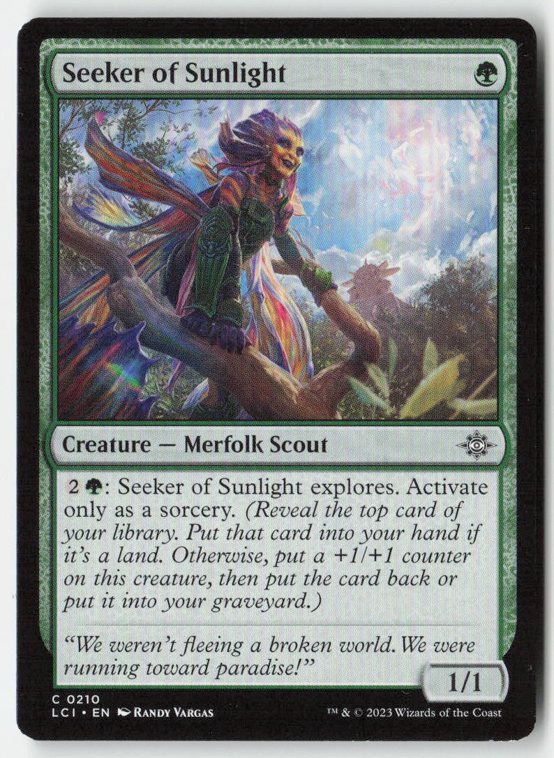Seeker of Sunlight LCI 210 Common Moderately Played, Front