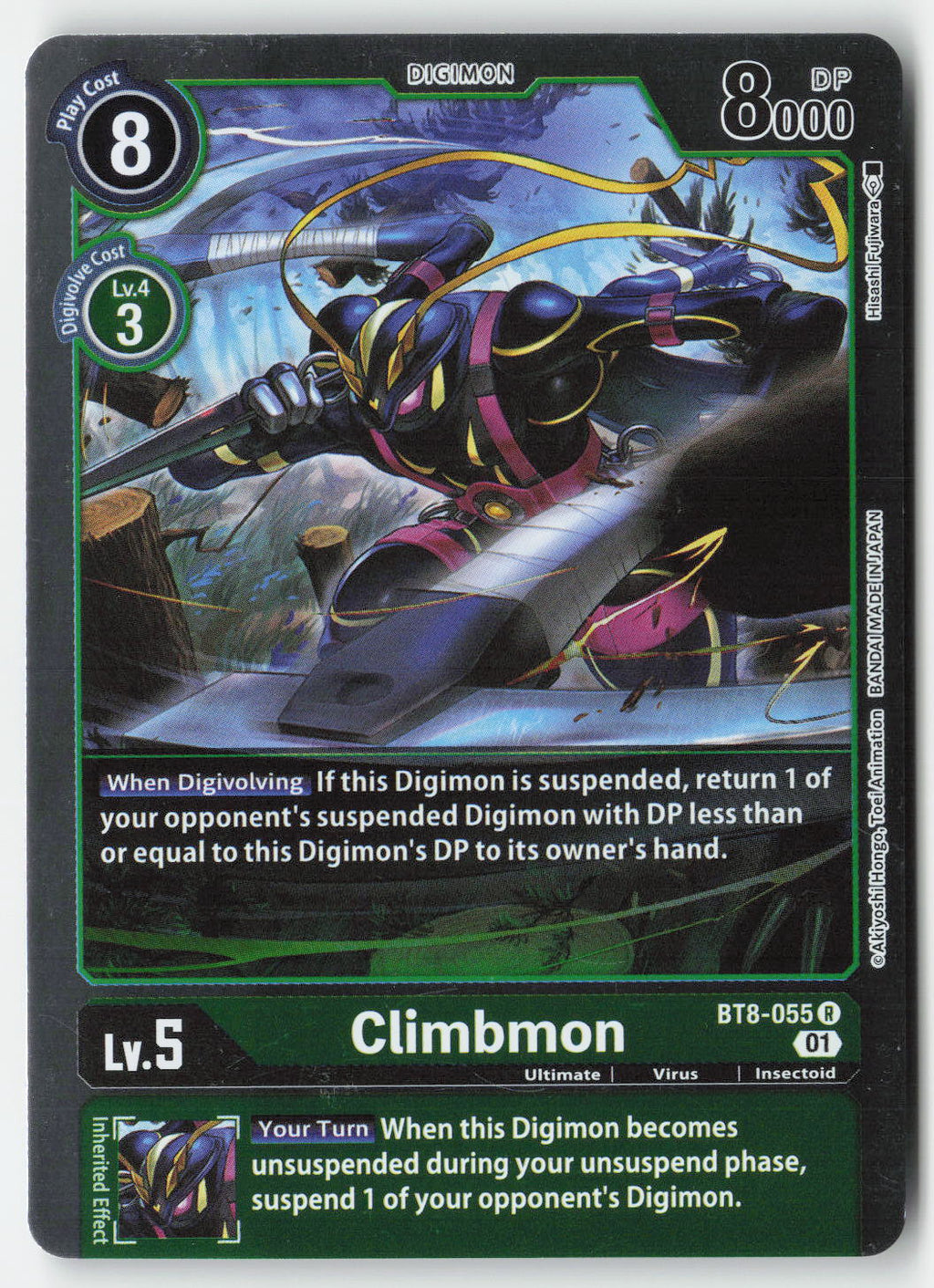 Climbmon BT8-055 Foil Rare Lightly Played