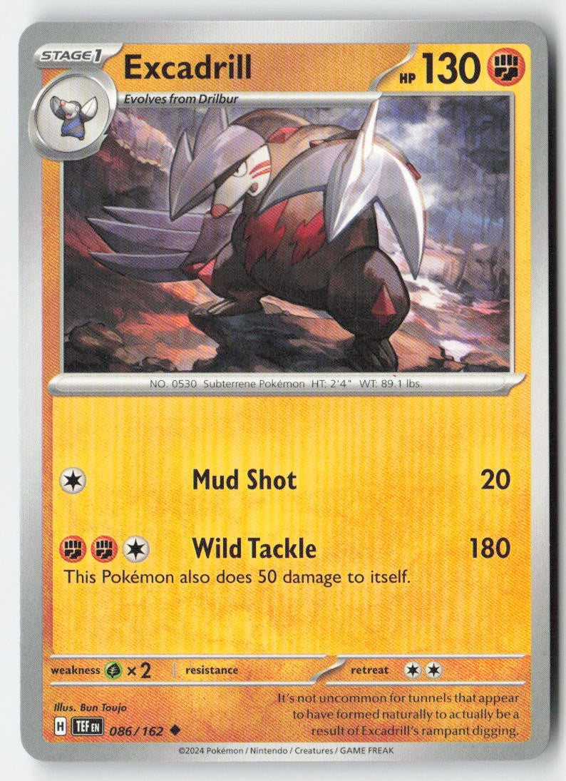 Excadrill 086/162 Regular Temporal Forces Moderately Played
