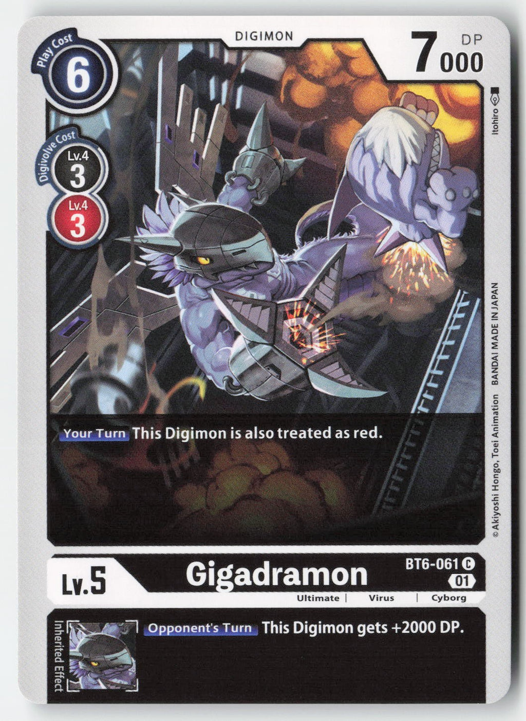 Gigadramon BT6-061 Normal Common Lightly Played