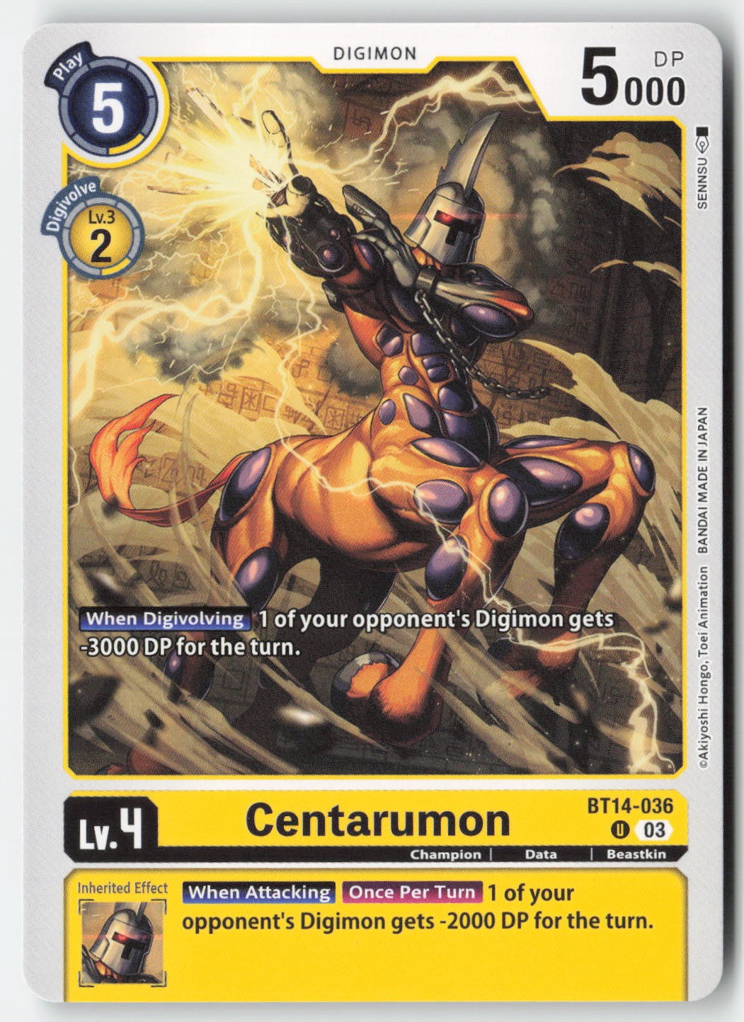 Centarumon BT14-036 Normal Uncommon Lightly Played