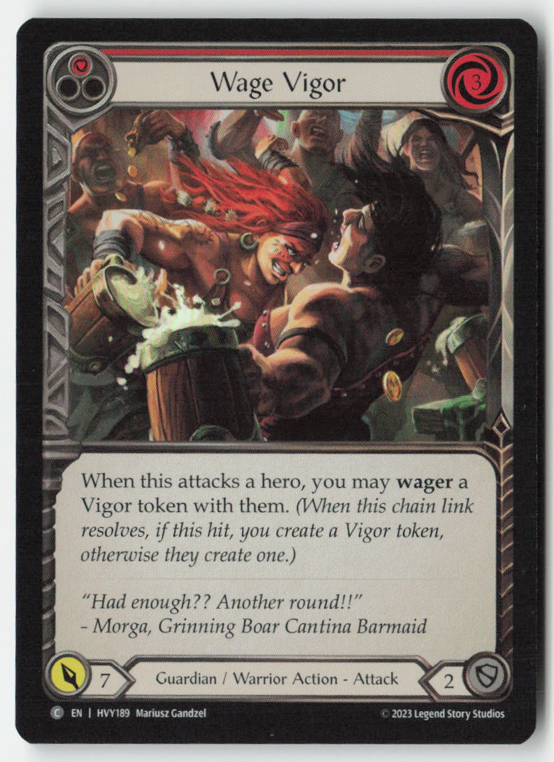 Wage Vigor (Red) #HVY189 - Heavy Hitters - Flesh and Blood - Common - Near Mint