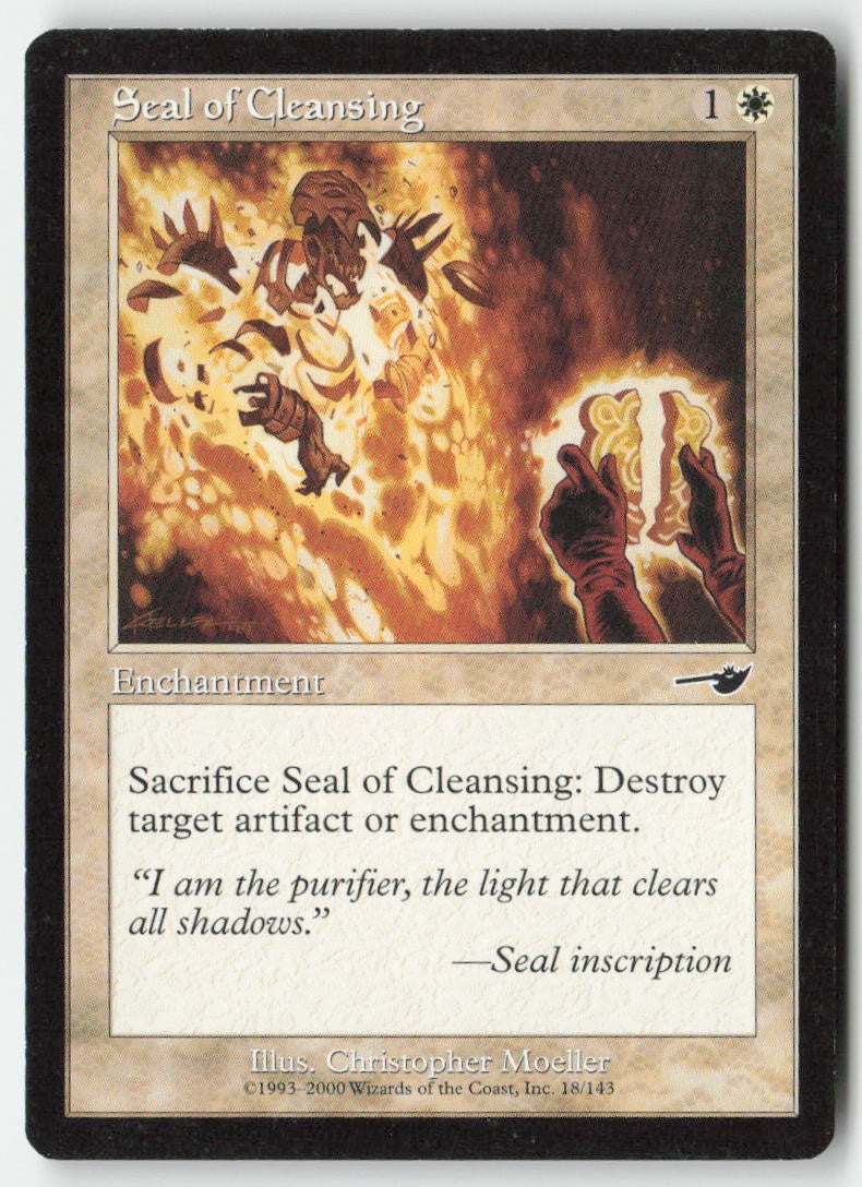 Seal of Cleansing NEM 18 Common Moderately Played