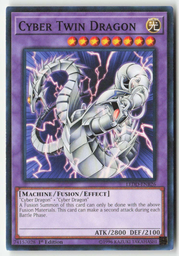 Cyber Twin Dragon LEDD-ENB26 1st Edition Common Moderately Played