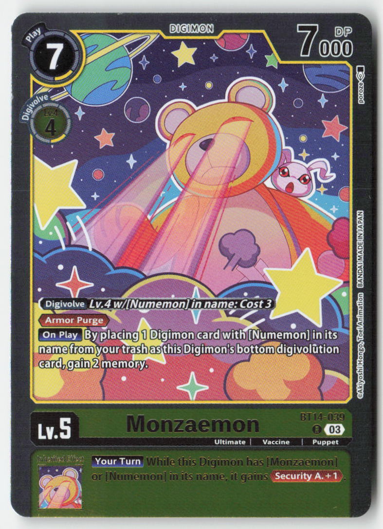 Monzaemon BT14-039 Foil Rare Near Mint, Front