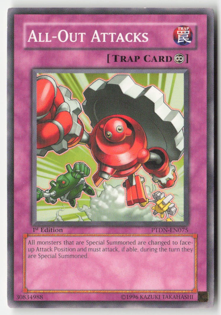 All-Out Attacks PTDN-EN075 1st Edition Common Moderately Played