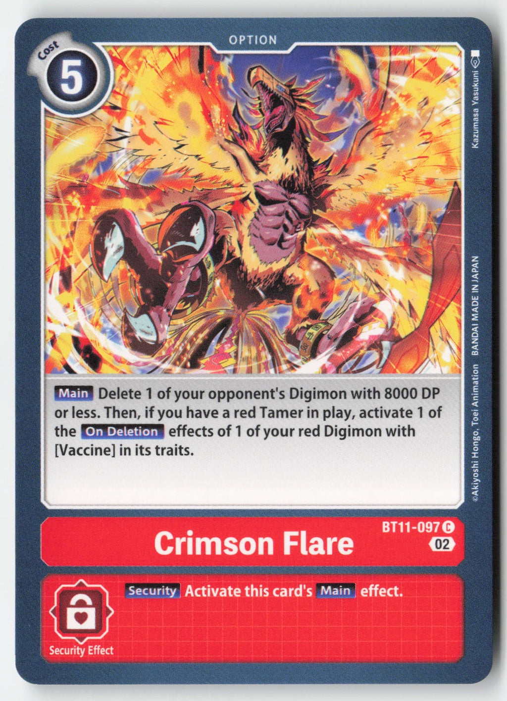 Crimson Flare BT11-097 Normal Common Lightly Played