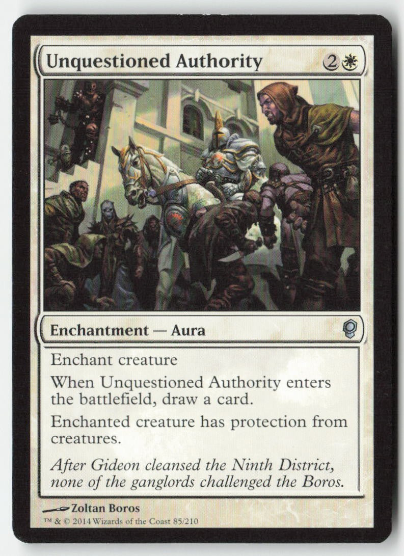 Unquestioned Authority CNS 85 Uncommon Moderately Played