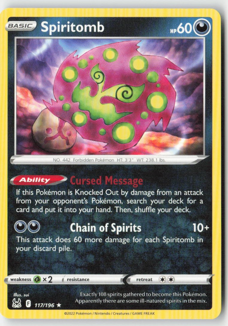 Spiritomb 117/196 Regular Lost Origin Moderately Played