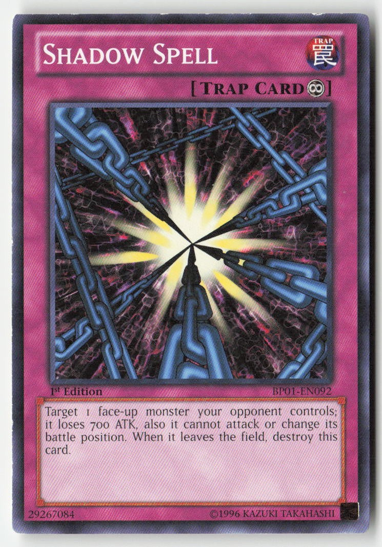 Shadow Spell BP01-EN092 1st Edition Common Moderately Played, Front