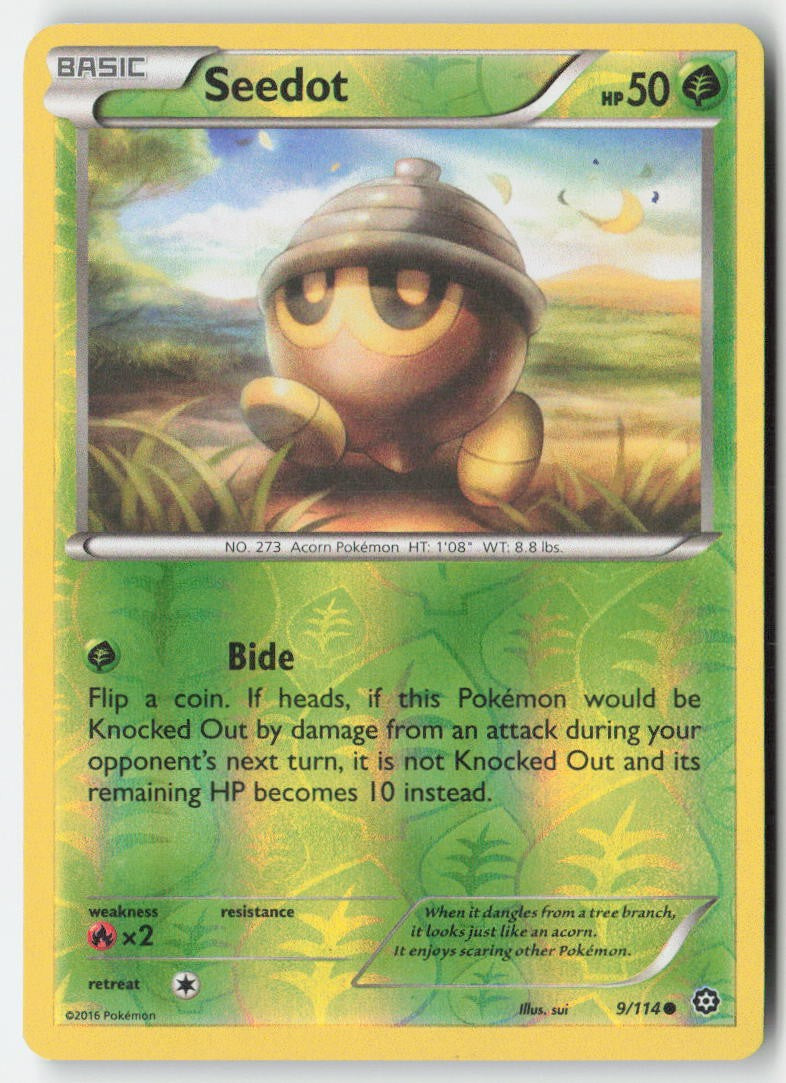 Seedot 9/114 Reverse Holo Steam Siege Moderately Played