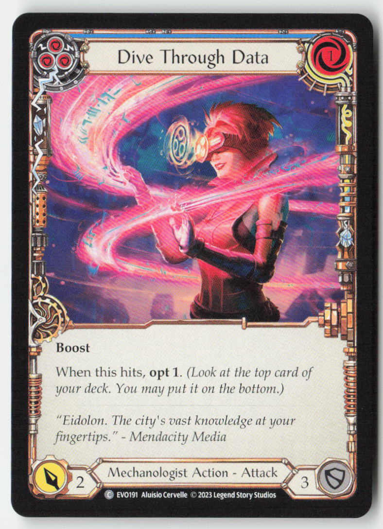 Dive Through Data (Blue) #EVO191 - Bright Lights - Flesh and Blood - Common - Near Mint