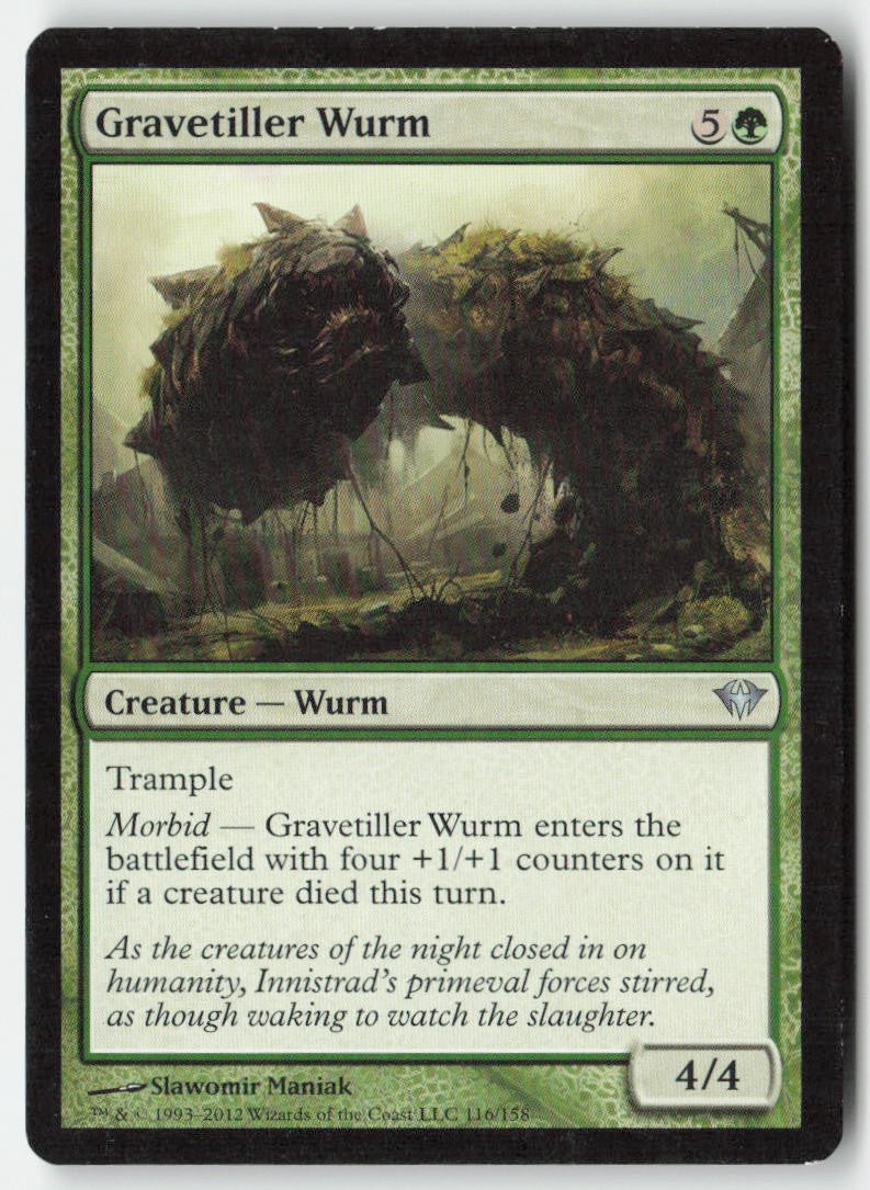 Gravetiller Wurm DKA 116 Uncommon Moderately Played, Front