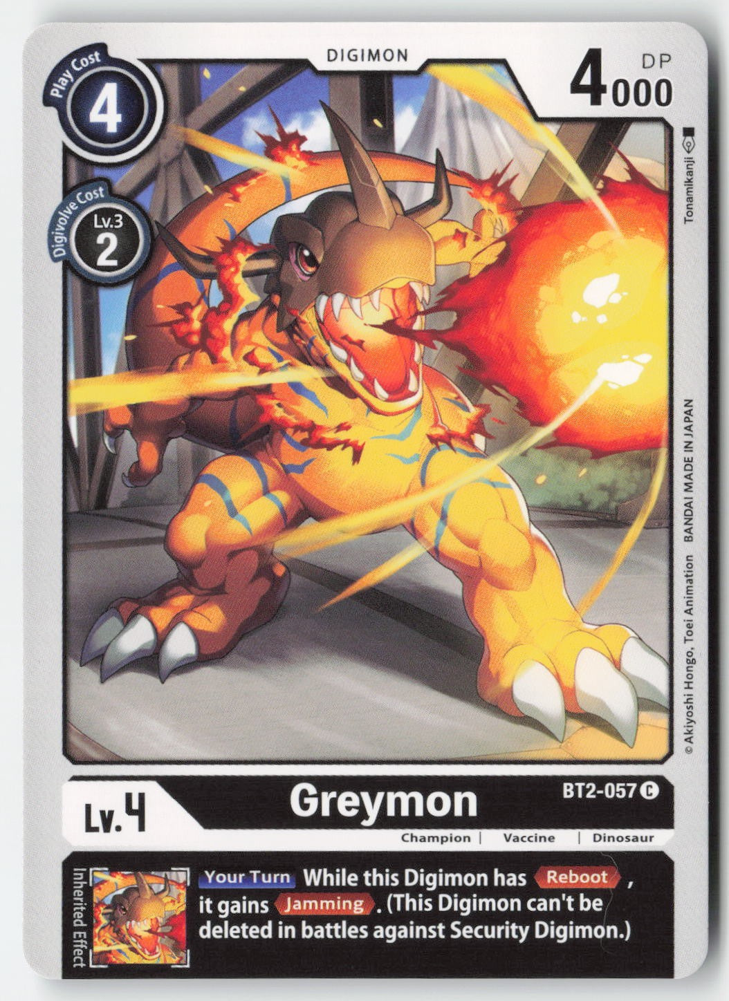 Greymon BT2-057 Normal Common Lightly Played
