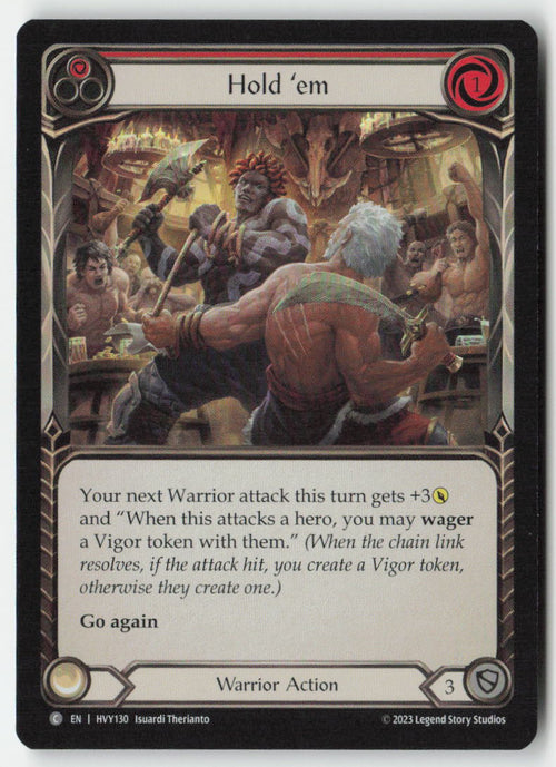 Hold 'em (Red) #HVY130 - Heavy Hitters - Flesh and Blood - Common - Near Mint