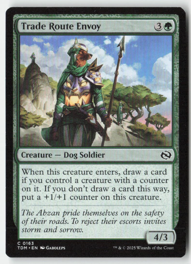 Trade Route Envoy TDM 163 Common Moderately Played, Front