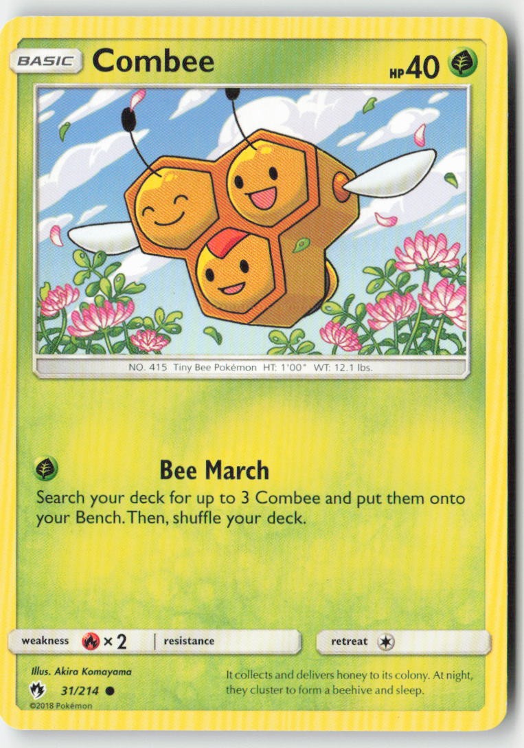 Combee 31/214 Regular Lost Thunder Moderately Played, Front