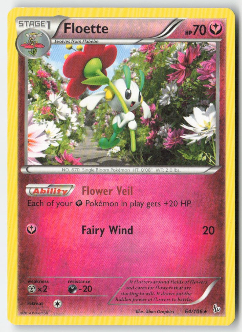Floette 64/106 Regular Flashfire Moderately Played