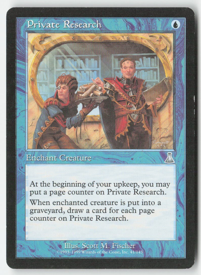 Private Research UDS 41 Uncommon Moderately Played