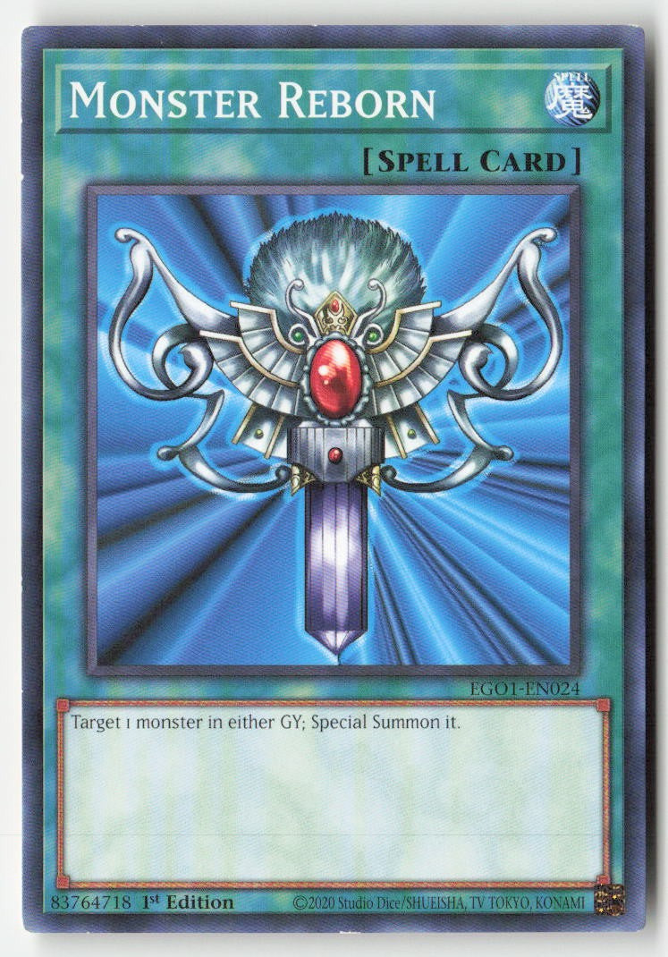 Monster Reborn EGO1-EN024 1st Edition Common Moderately Played