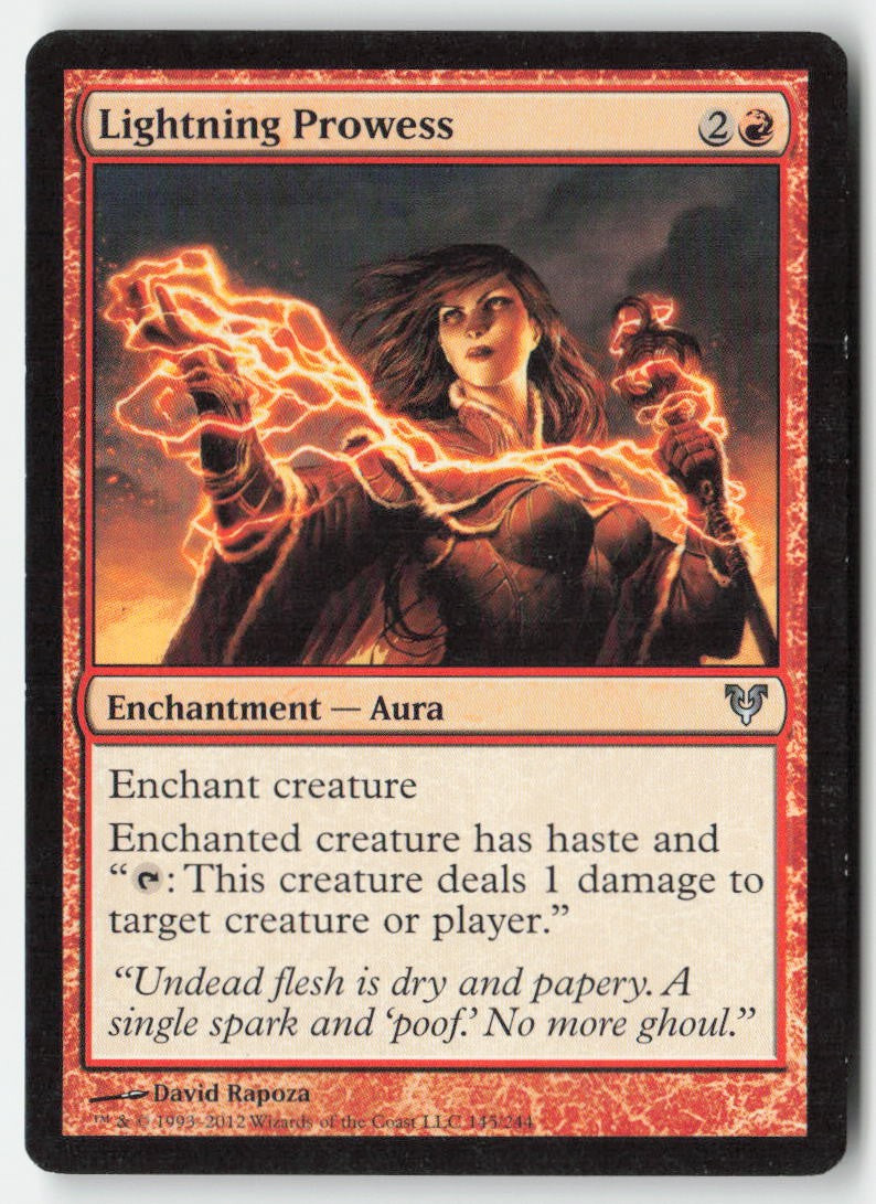 Lightning Prowess AVR 145 Uncommon Moderately Played