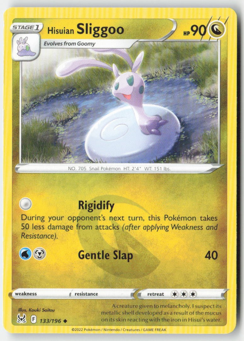 Hisuian Sliggoo 133/196 Regular Lost Origin Moderately Played