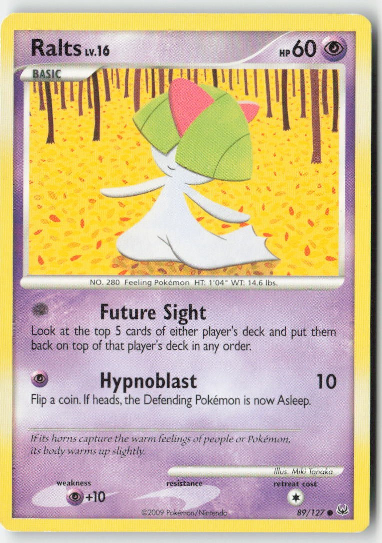 Ralts 89/127 Regular Platinum Moderately Played