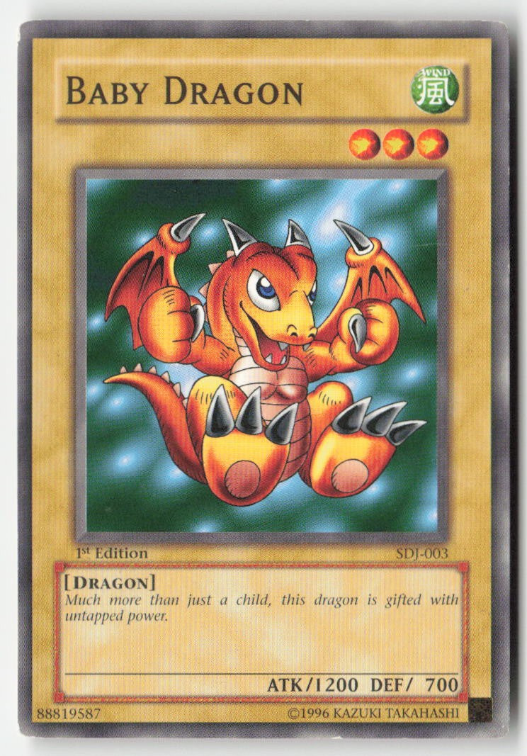 Baby Dragon SDJ-003 1st Edition Common Moderately Played, Front