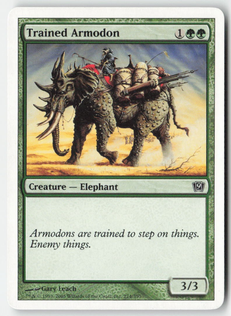 Trained Armodon 9ED 274 Common Moderately Played, Front