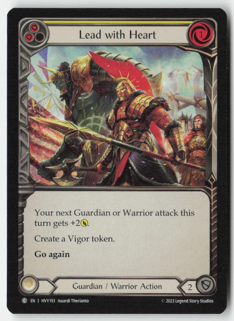 Lead with Heart (Yellow) #HVY193 - Heavy Hitters - Flesh and Blood - Common - Near Mint