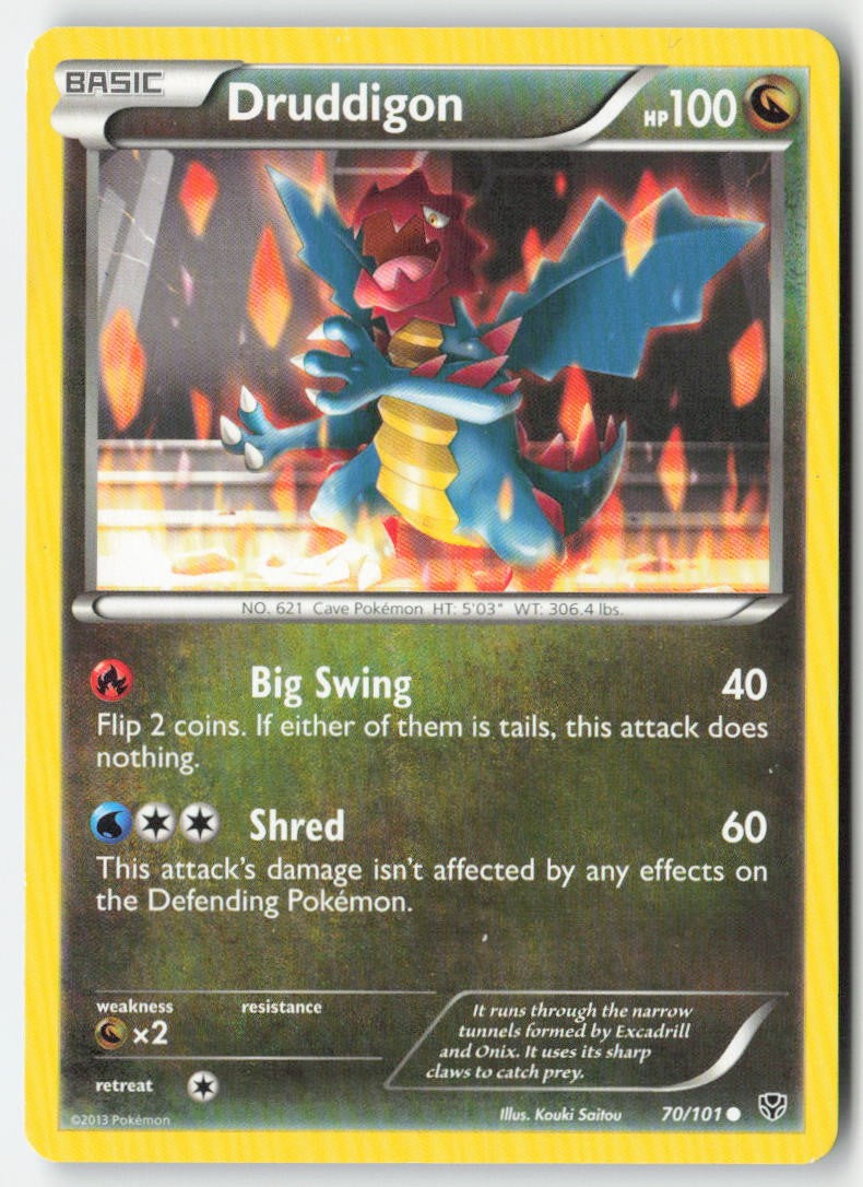 Druddigon 70/101 Regular Plasma Blast Moderately Played