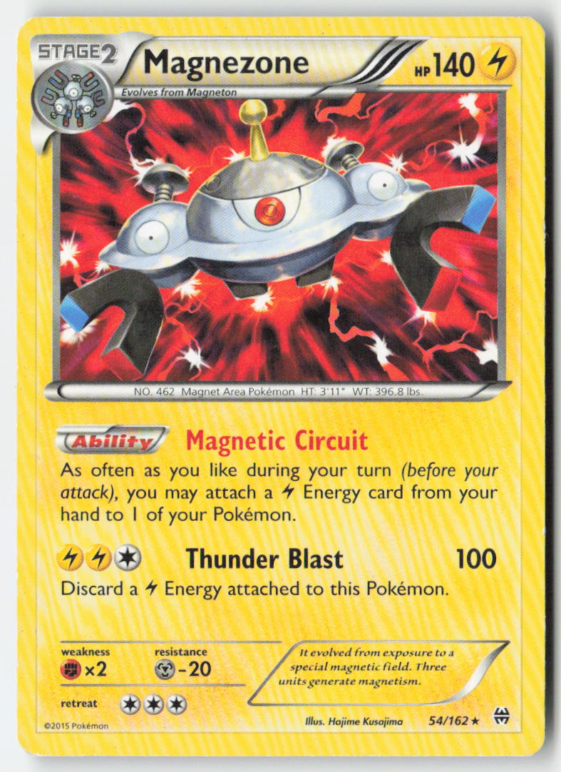 Magnezone 54/162 Regular Deck Exclusives Moderately Played, Front