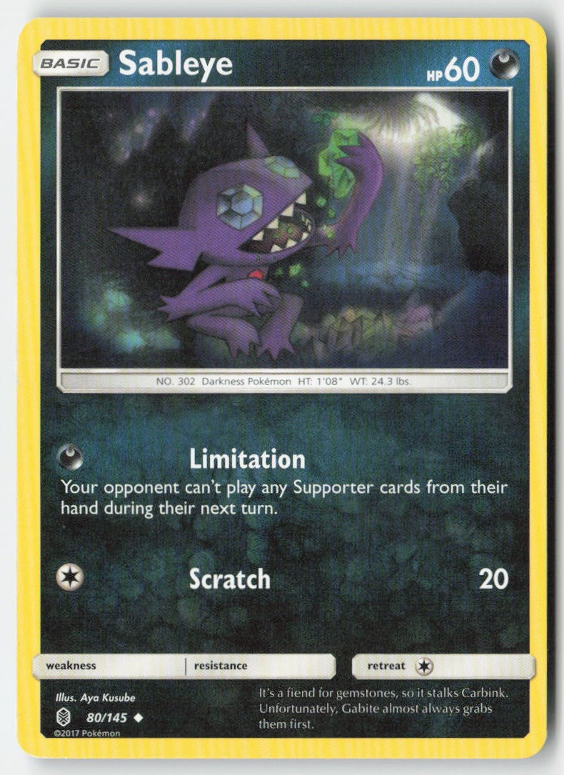 Sableye 80/145 Regular Guardians Rising Moderately Played