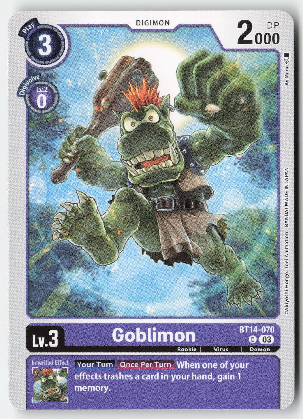 Goblimon BT14-070 Normal Common Lightly Played