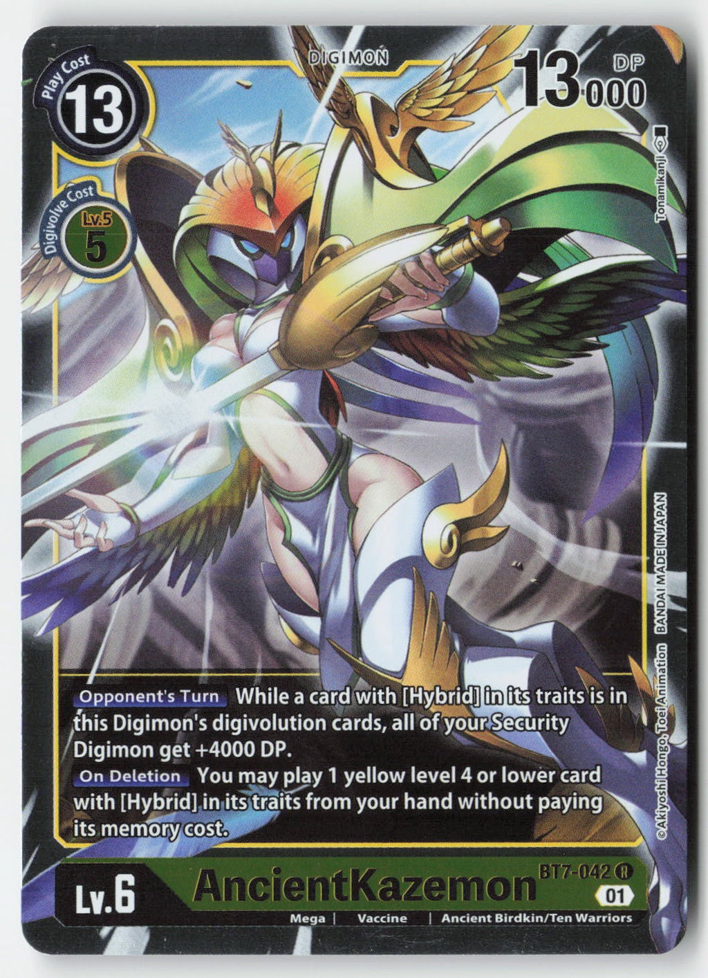 AncientKazemon BT7-042 Foil Rare Lightly Played