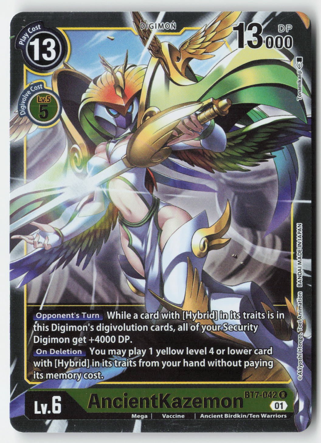 AncientKazemon BT7-042 Foil Rare Lightly Played