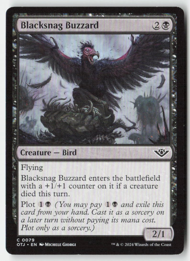 Blacksnag Buzzard OTJ 79 Common Moderately Played, Front