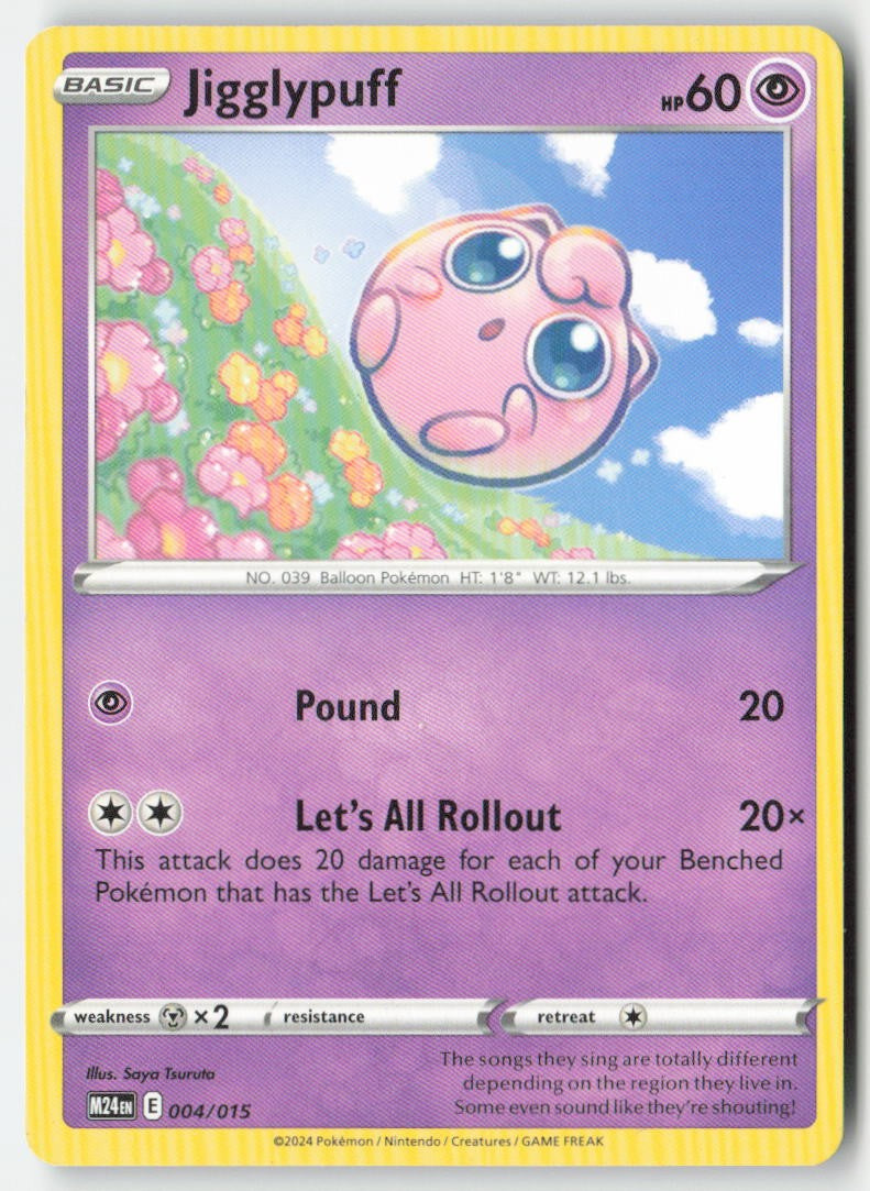 Jigglypuff 4/15 Regular McDonald's Collection 2024 Moderately Played