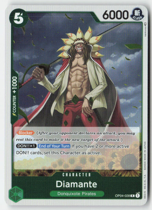 Diamante OP04-028 Foil Rare Lightly Played