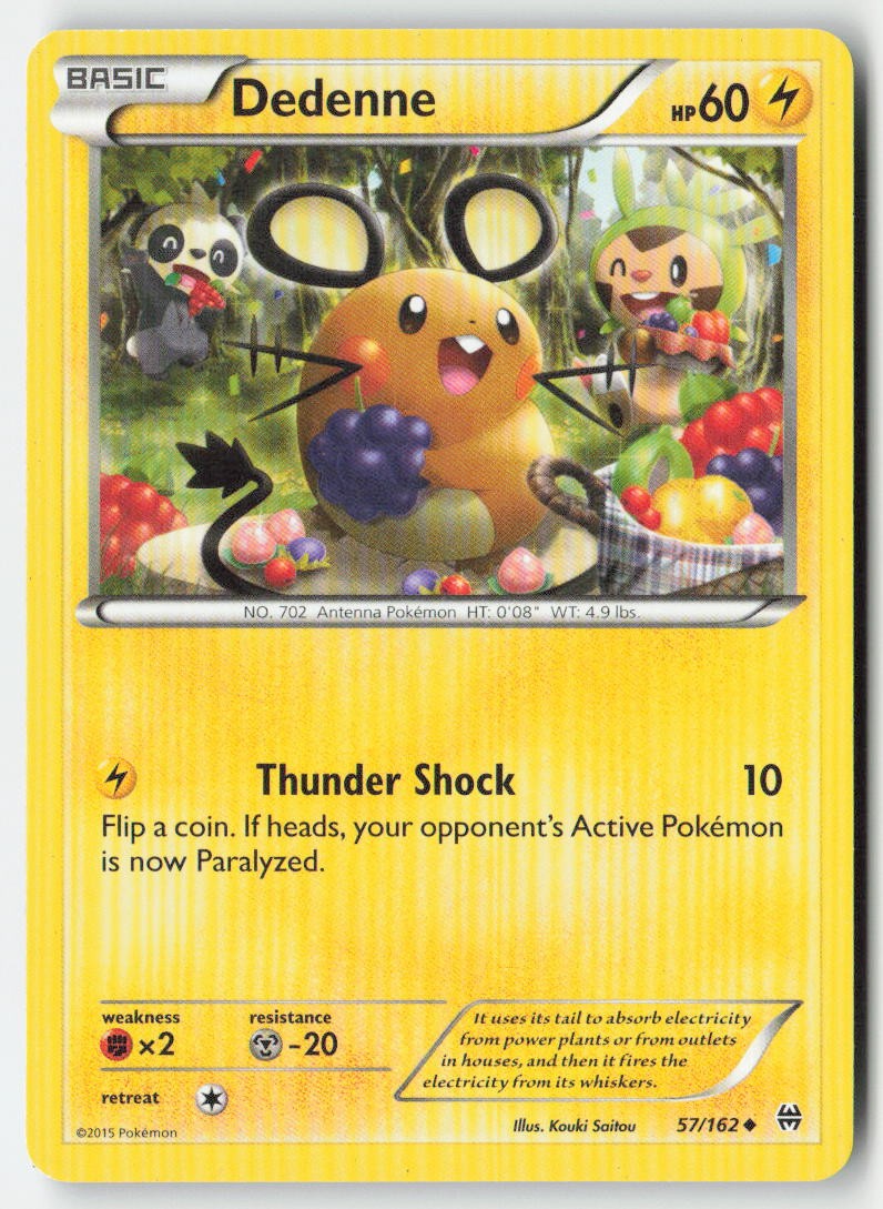 Dedenne 57/162 Regular BREAKthrough Moderately Played, Front