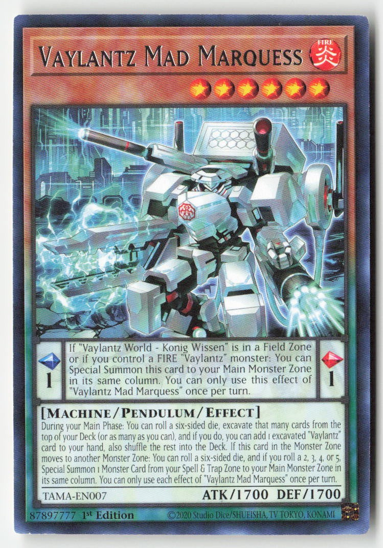 Vaylantz Mad Marquess TAMA-EN007 1st Edition Rare Moderately Played