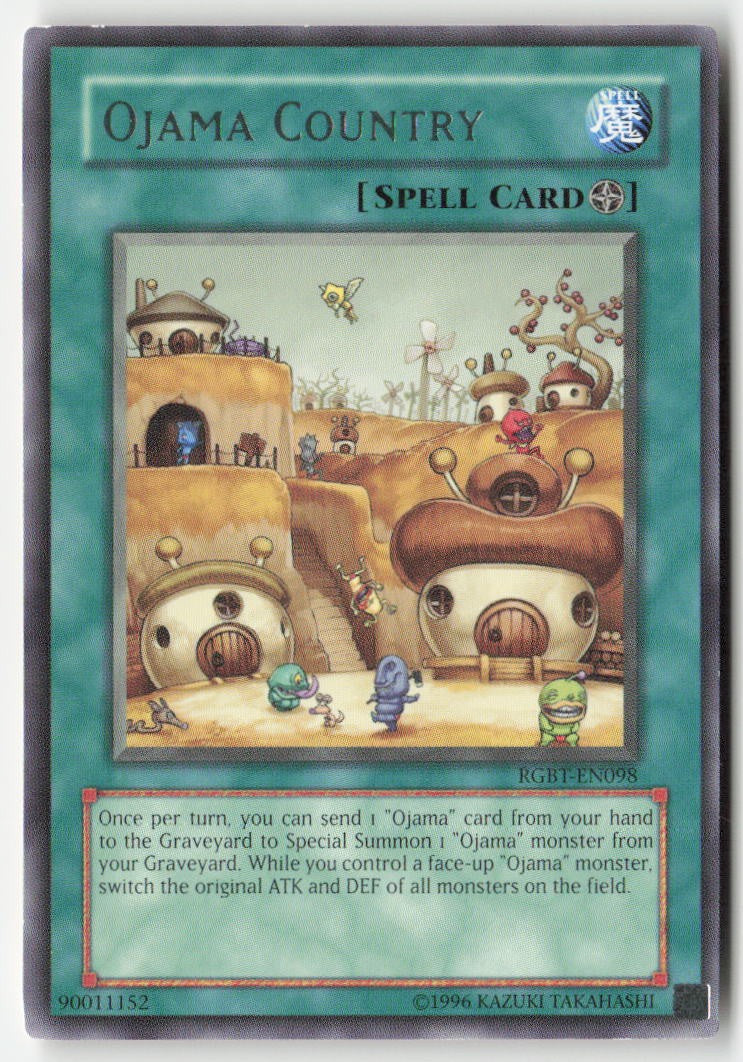 Ojama Country RGBT-EN098 Unlimited Rare Moderately Played, Front