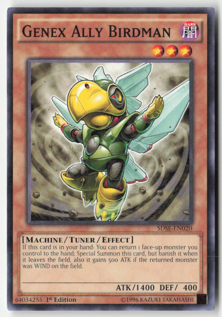 Genex Ally Birdman SDSE-EN020 1st Edition Common Moderately Played, Front