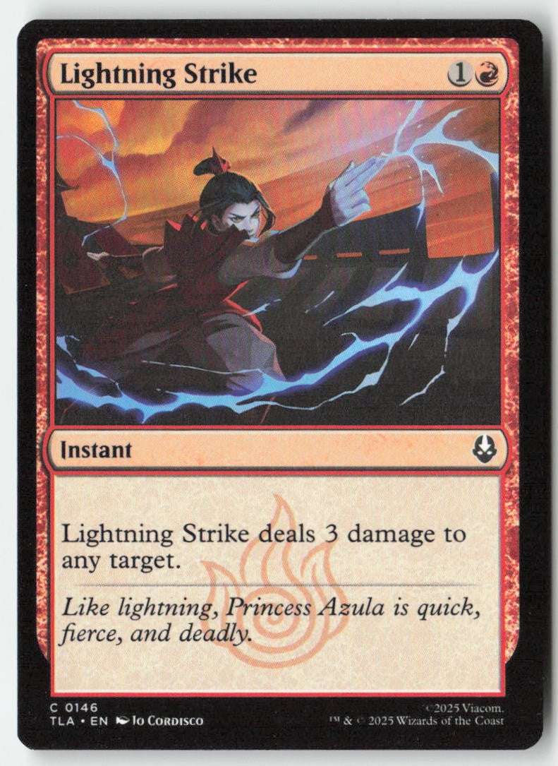 Lightning Strike TLA 146 Common Moderately Played, Front